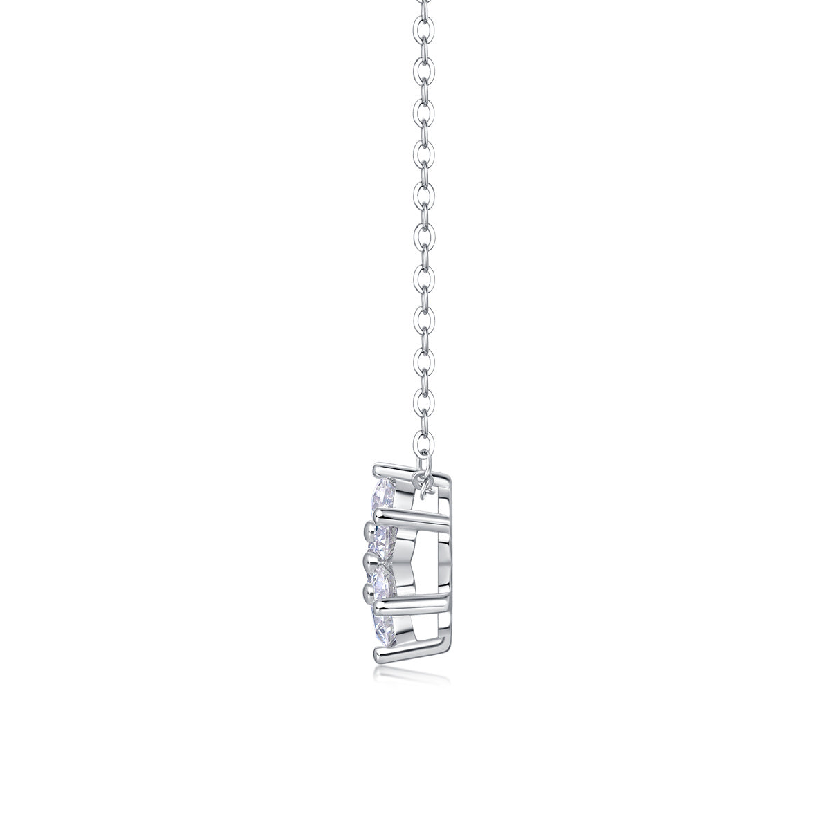 Snowflakes Fluttering - A Fashionable And Luxurious Diamond Jewelry Pendant Set With Moissanite S925 Sterling Silver And Platinum Plating