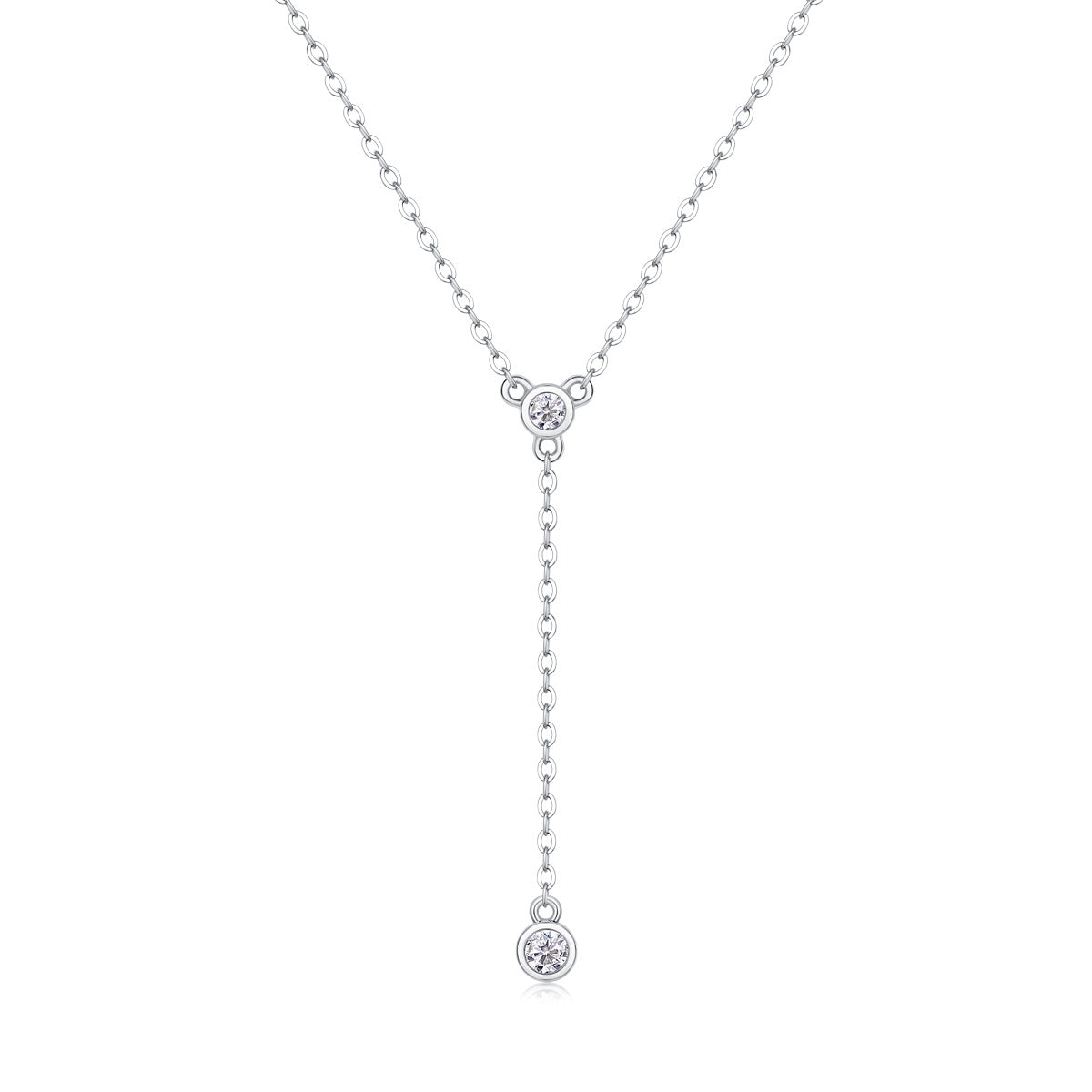 Tassel - A Fashionable And Luxurious Diamond Jewelry Pendant Set With Moissanite S925 Sterling Silver And Platinum Plating