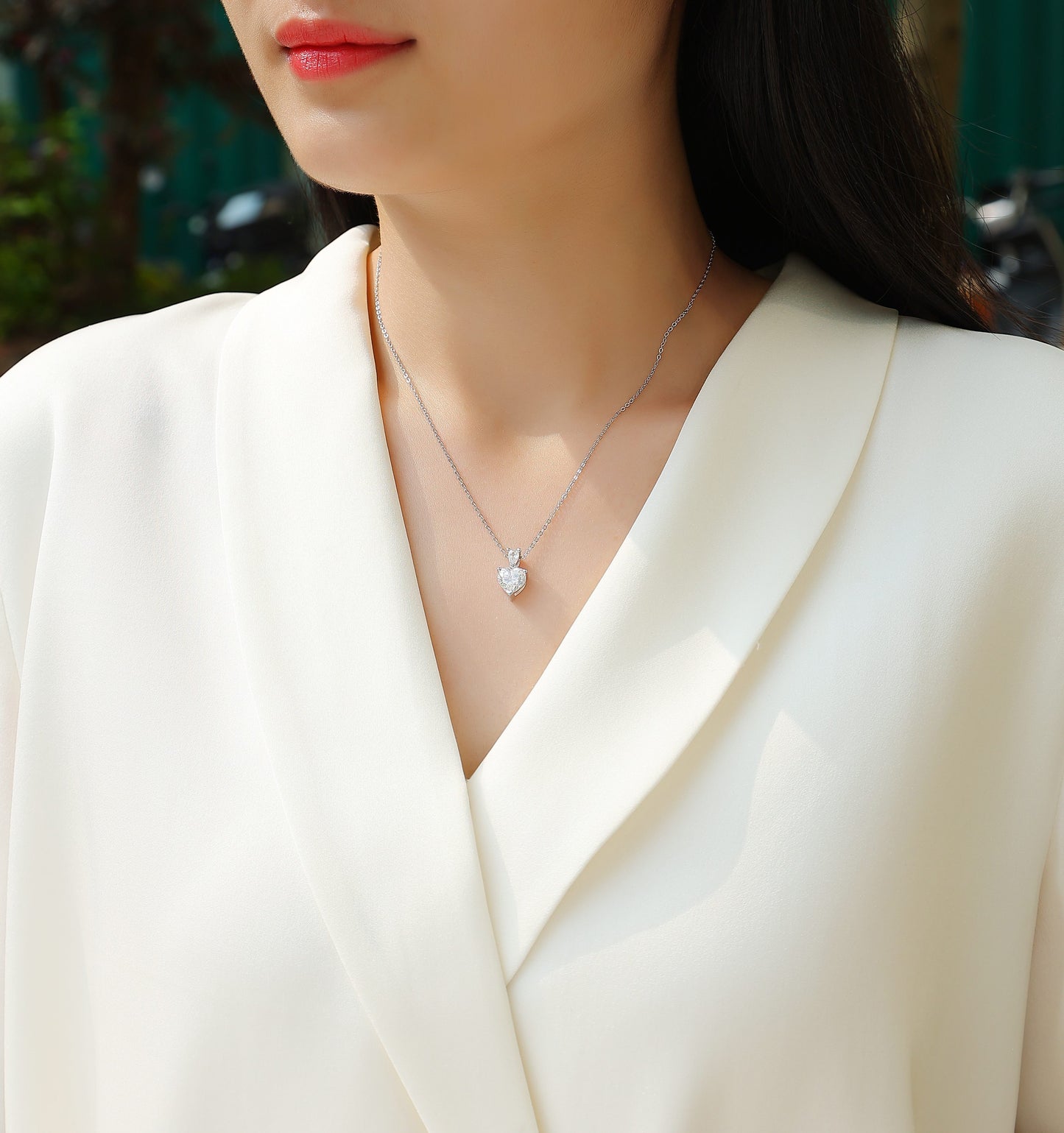 The Beloved Of The Heart - A Fashionable And Luxurious Diamond Jewelry Pendant Set With Moissanite S925 Sterling Silver And Platinum Plating