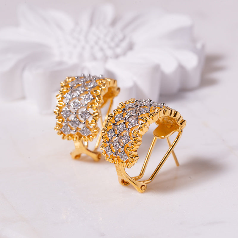 European And American Vintage Lace Star Earrings