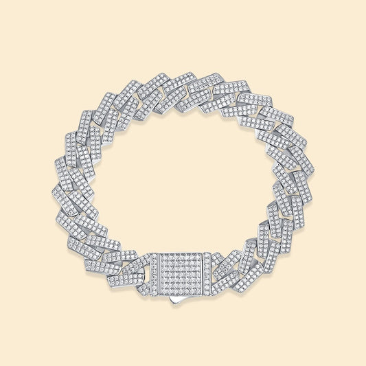 Moissanite Fashion S925 Silver Keel Bracelet