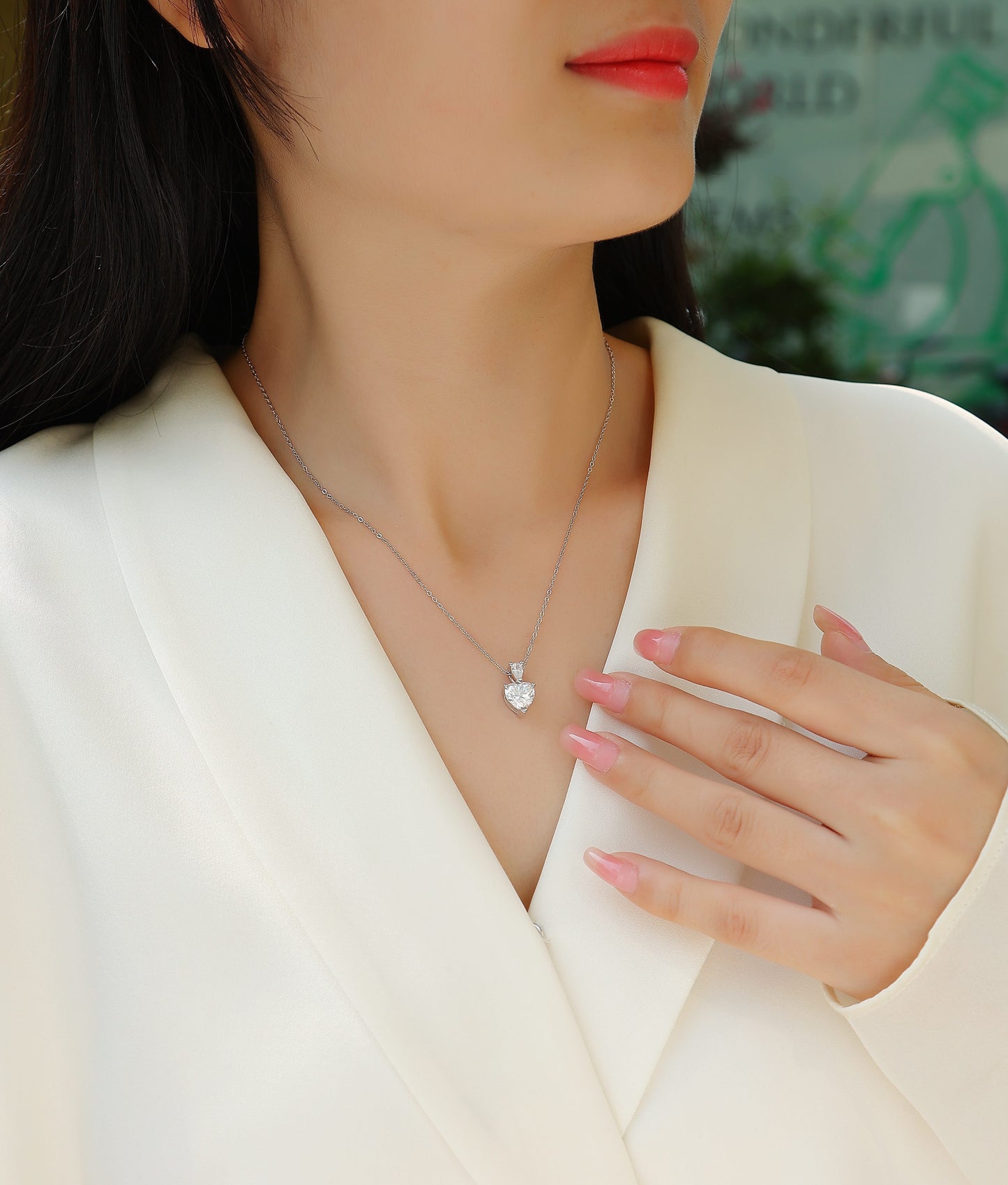 The Beloved Of The Heart - A Fashionable And Luxurious Diamond Jewelry Pendant Set With Moissanite S925 Sterling Silver And Platinum Plating