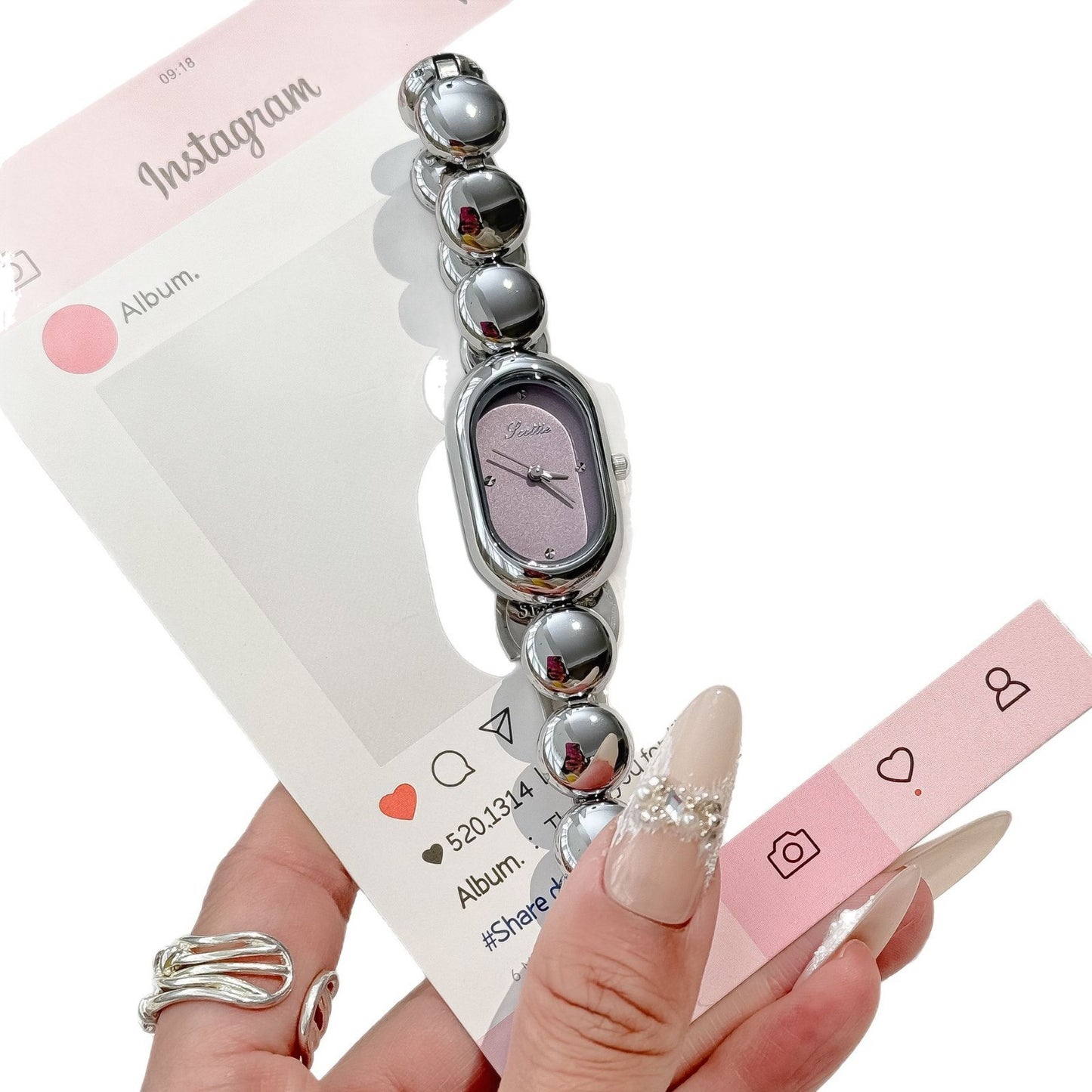 Good-looking Gold Elegant Oval Women's Watch Bracelet