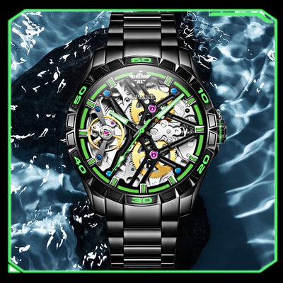 Sports Automatic Men's Mechanical Hollow Waterproof Watch