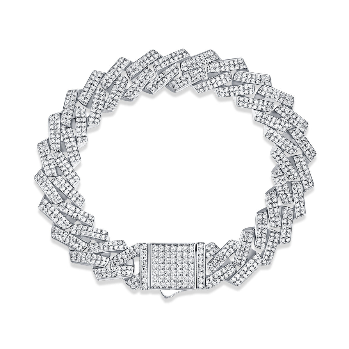 Moissanite Fashion S925 Silver Keel Bracelet