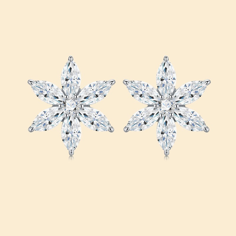 Moissanite 925 Special-interest Earrings Advanced Sense