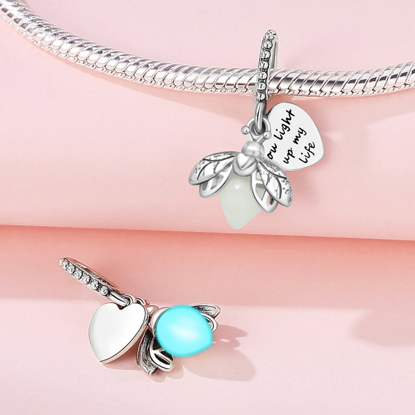 925 Sterling Silver Beads Pendant DIY Bracelet Jewelry Accessories