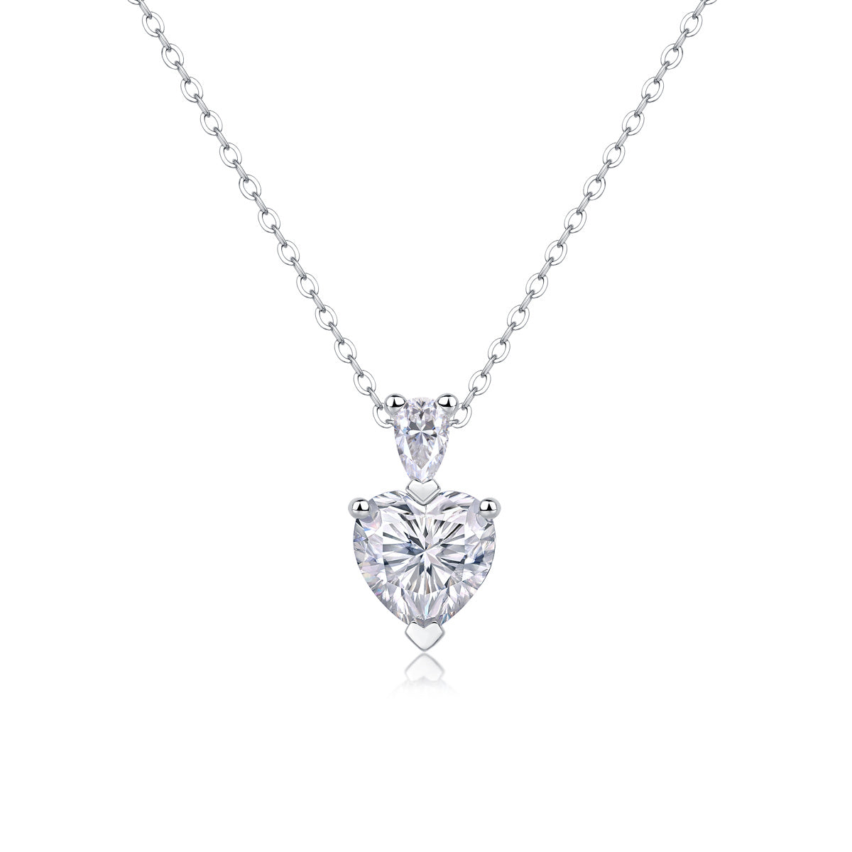 The Beloved Of The Heart - A Fashionable And Luxurious Diamond Jewelry Pendant Set With Moissanite S925 Sterling Silver And Platinum Plating