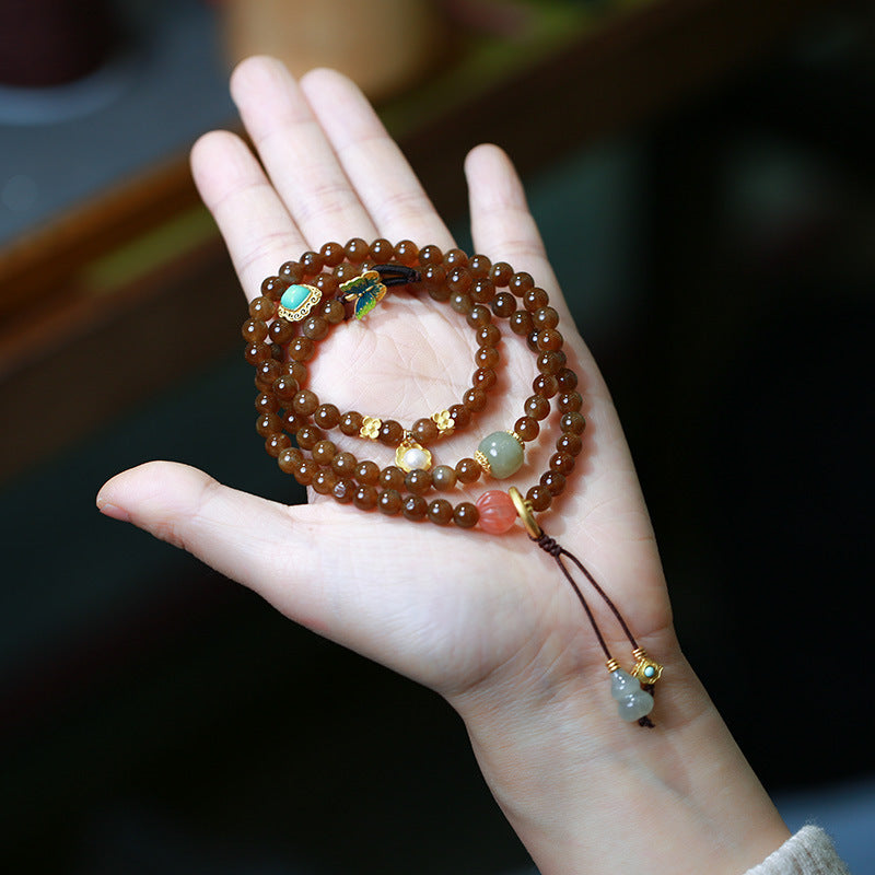 Women's Butterfly Gourd Pearl Three-ring Bracelet