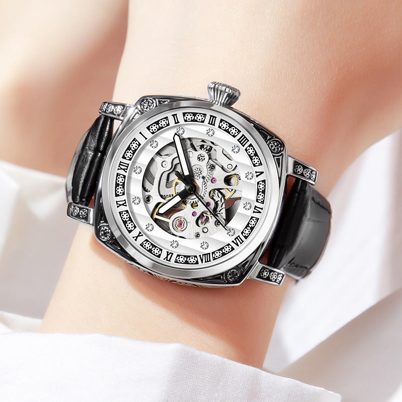 Leather Belt Watch Needles Luminous Waterproof Watches
