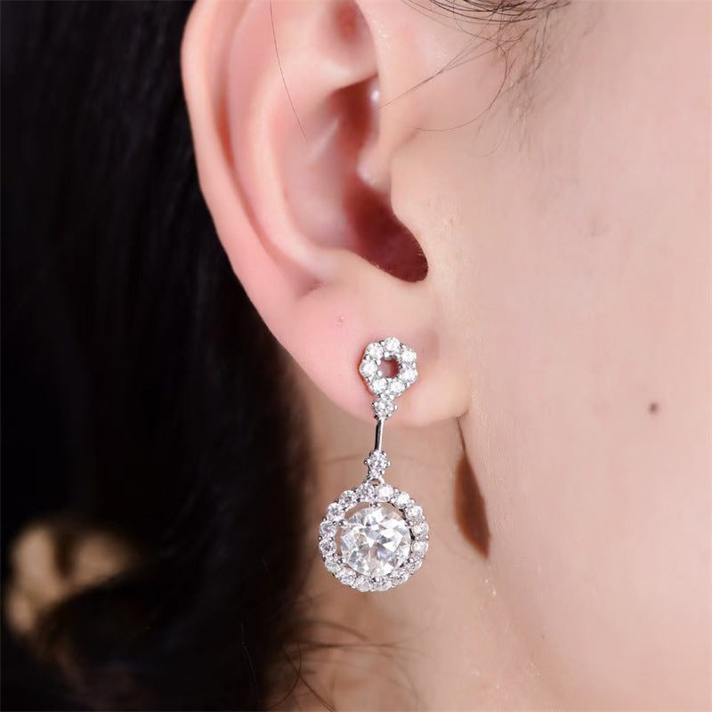 Women's All-Match 4 Karat Moissanite Trendy Earrings