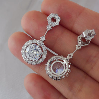 Women's All-Match 4 Karat Moissanite Trendy Earrings