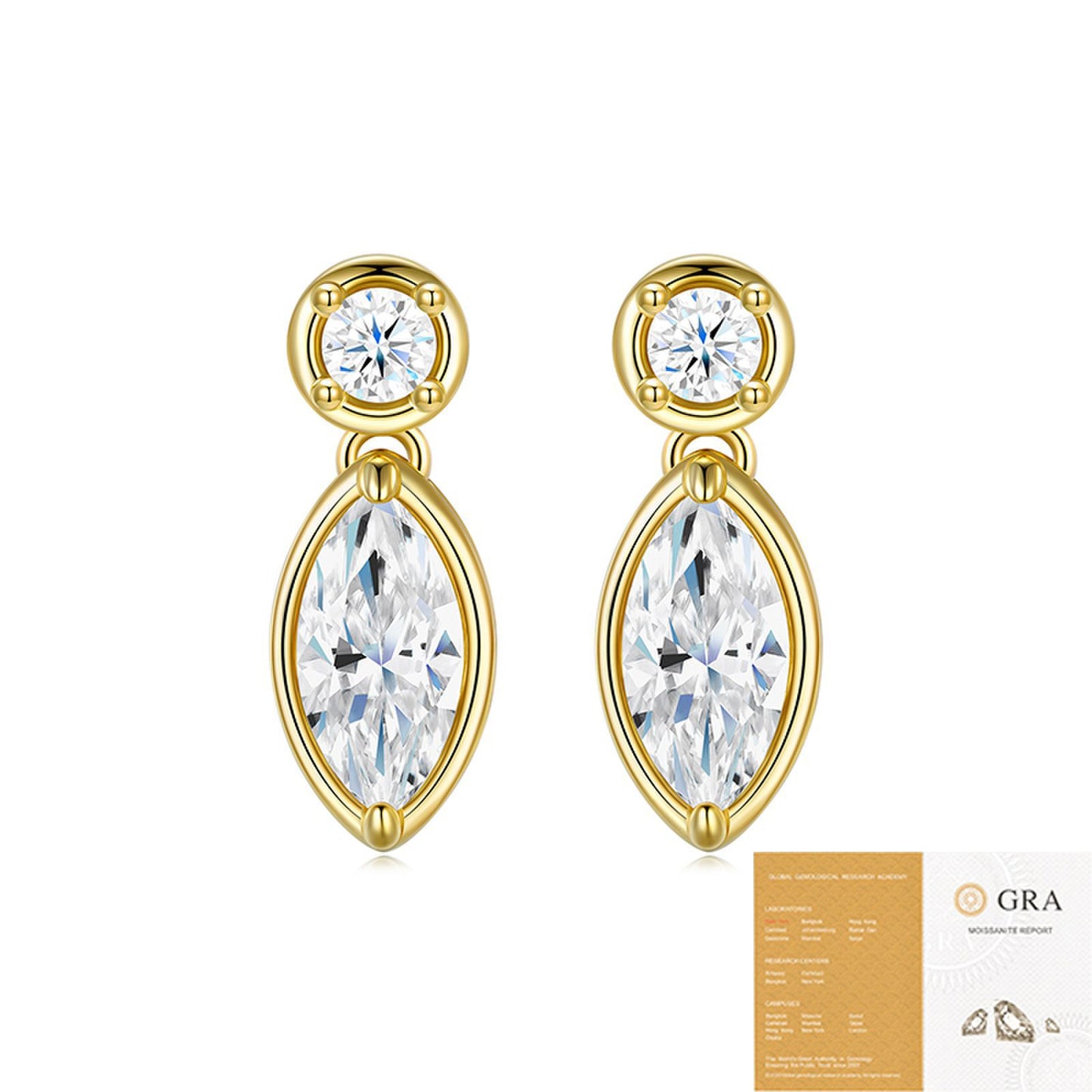 925 Silver Non-fading Moissanite Light Luxury High Goods Earrings