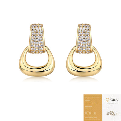 Fashion Personality Trend Ear Studs Moissanite
