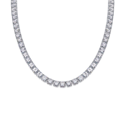 Twin 925 Silver Moissanite Long Star River Necklace