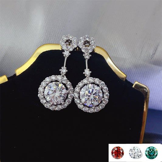 Women's All-Match 4 Karat Moissanite Trendy Earrings