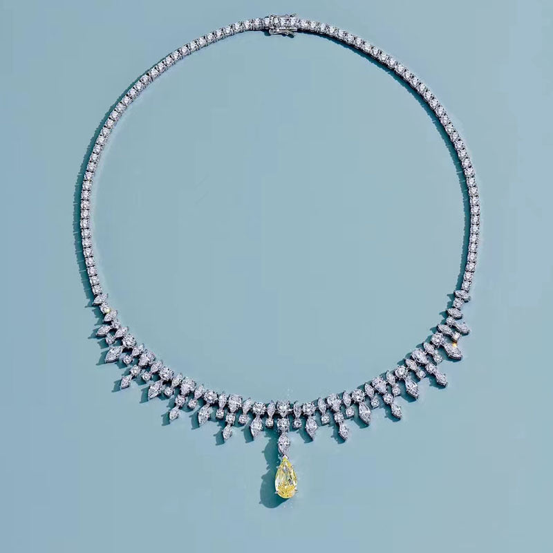 Women's Sterling Silver Diamond Necklace