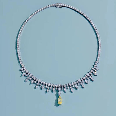 Women's Sterling Silver Diamond Necklace
