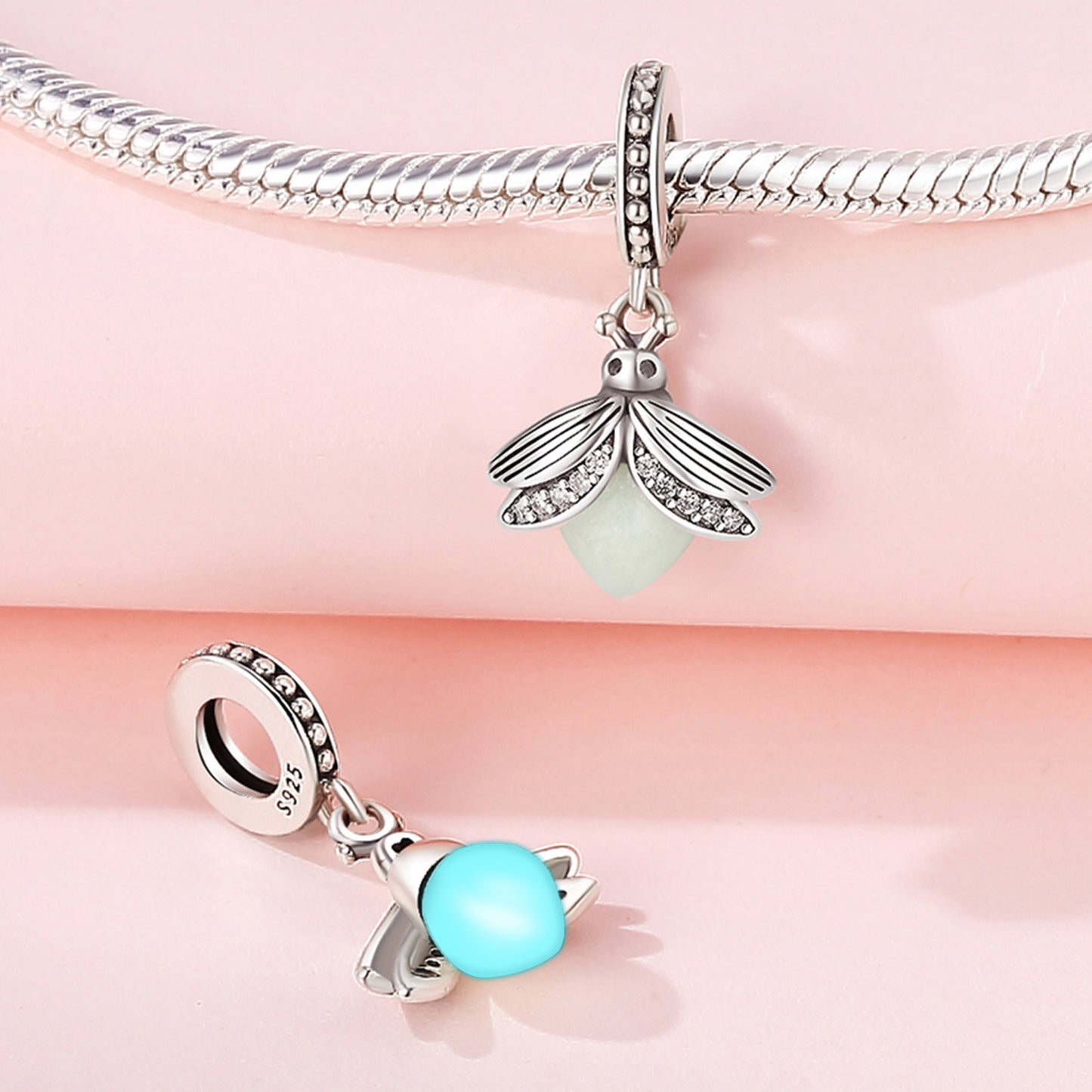 925 Sterling Silver Beads Pendant DIY Bracelet Jewelry Accessories