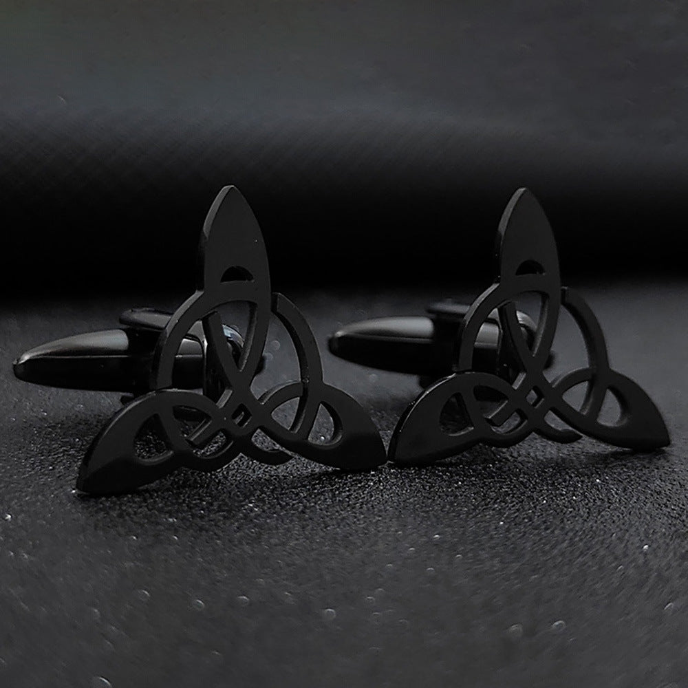 Geometric Triangle Symmetrical Hollow Men's Suit Cufflinks