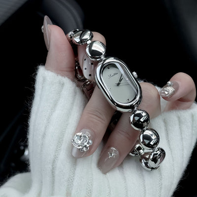 Good-looking Gold Elegant Oval Women's Watch Bracelet