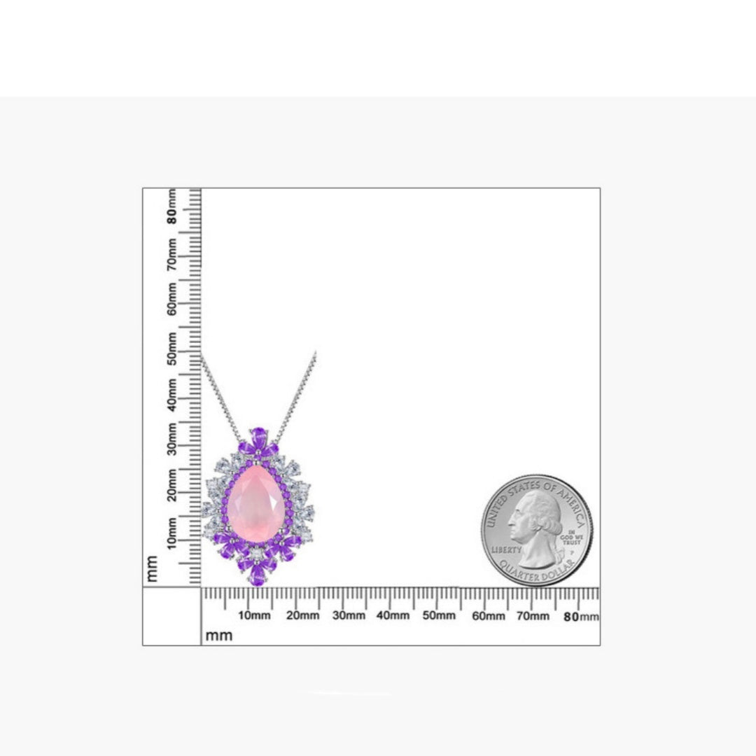 Women's All-match Natural Amethyst Pendant Necklace