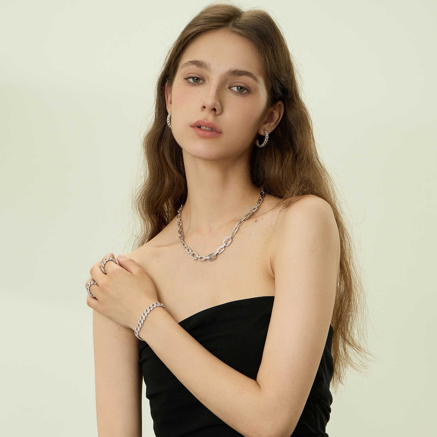 Simple Unisex Style Random Combination Cuban Bracelet